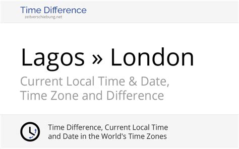 london time to nigeria|London, United Kingdom to Lagos, Nigeria to GMT .
